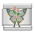 Charm Borboleta e Rosa - Blisca®