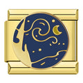 Charm Circle A Noite Estrelada Van Gogh Gold - Blisca®