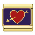 Charm Coração com Flecha Gold - Blisca®