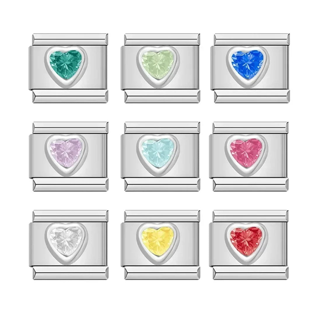 Charm Coração de Zircônia Colors - Blisca®