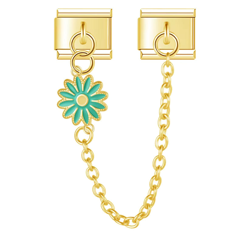 Charm Corrente Margarida Verde Gold - Blisca®