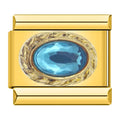 Charm Dalila Gold Pedra Azul - Blisca®