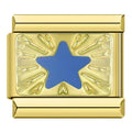 Charm Linda Estrela Azul Gold - Blisca®