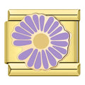 Charm Linda Margarida Lilás Gold - Blisca®