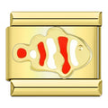 Charm Lindo Peixinho Listrado Gold - Blisca®