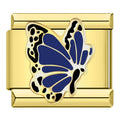 Charm Magnífica Borboleta Azul Gold - Blisca®