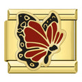Charm Magnífica Borboleta Vermelha Gold - Blisca®