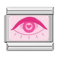 Charm Olhar Apaixonado Rosa - Blisca®