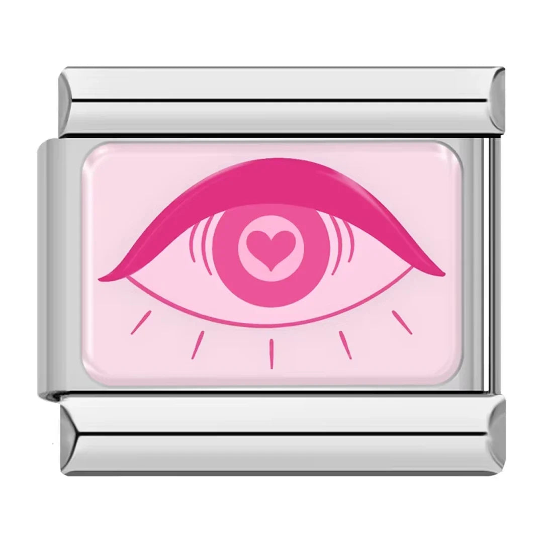 Charm Olhar Apaixonado Rosa - Blisca®