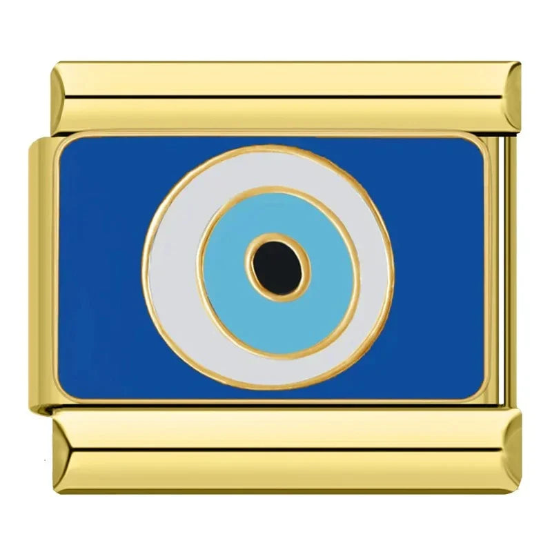 Charm Olho Grego Azul Gold - Blisca®