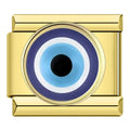 Charm Olho Grego Circle Gold - Blisca®