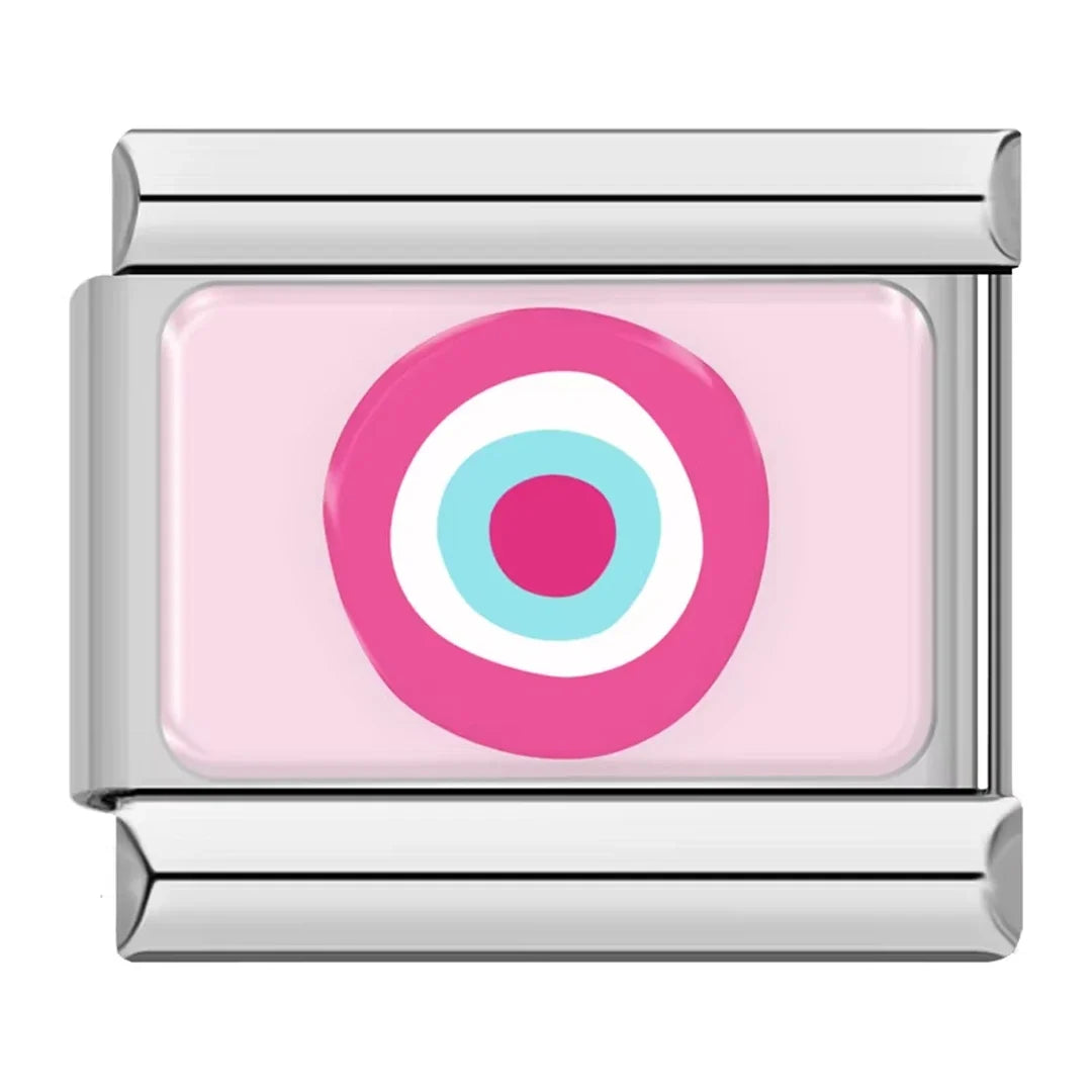 Charm Olho Grego Rosa - Blisca®
