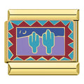 Charm Paisagem e Cactos Gold - Blisca®