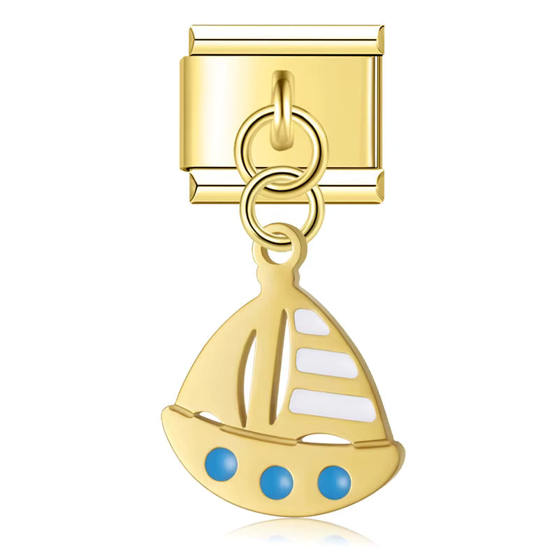 Charm Pendant Barquinho Gold - Blisca®