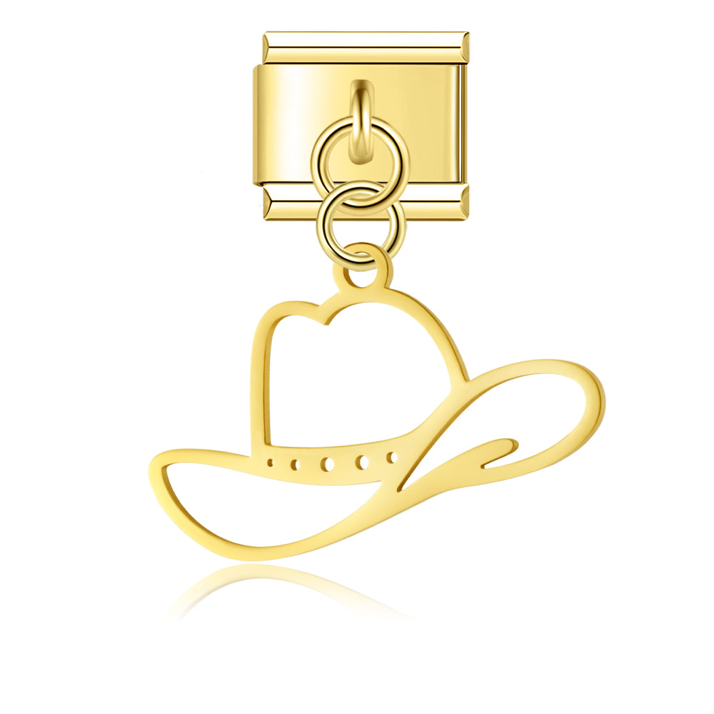 Charm Pendant Chapéu Country Gold - Blisca®