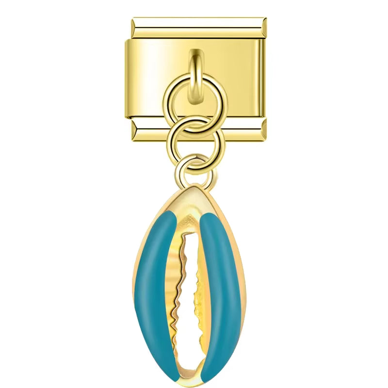 Charm Pendant Concha Turquesa Gold - Blisca®