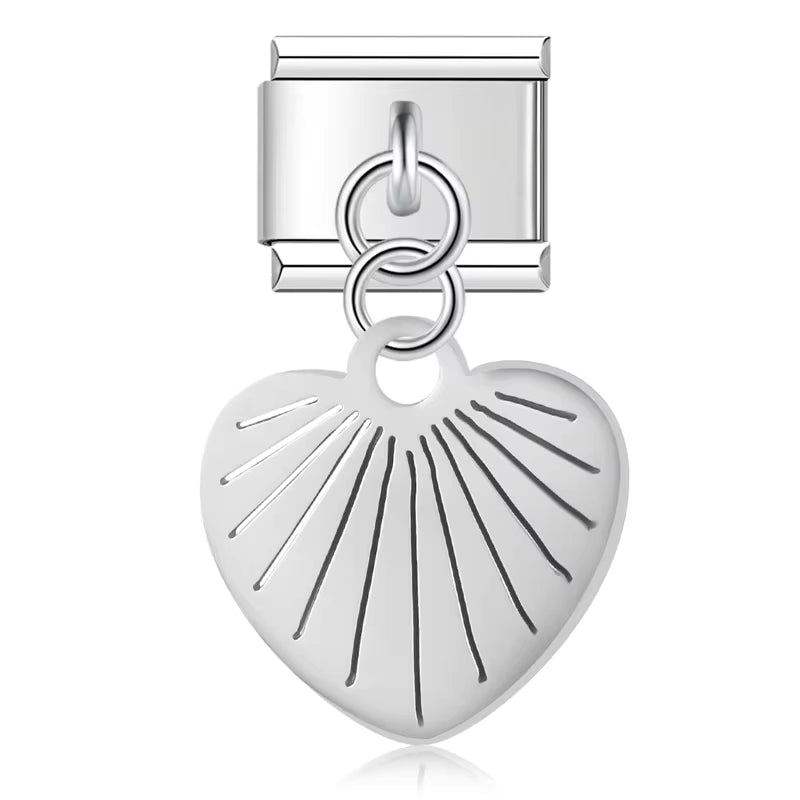 Charm Pendant Coração Riscado - Blisca®