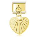 Charm Pendant Coração Riscado Gold - Blisca®