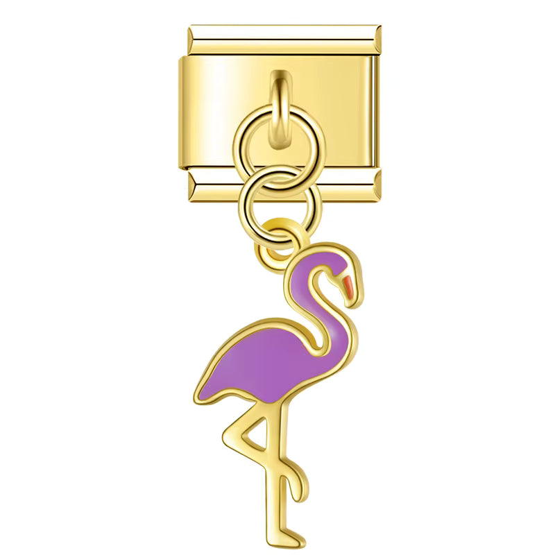 Charm Pendant Flamingo Gold - Blisca®
