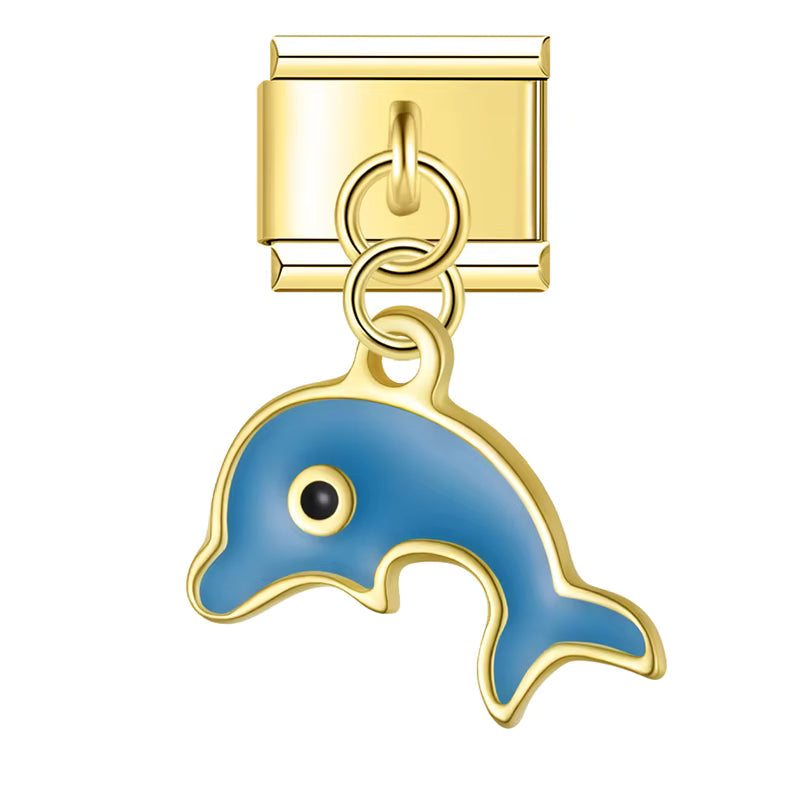 Charm Pendant Golfinho Gold - Blisca®