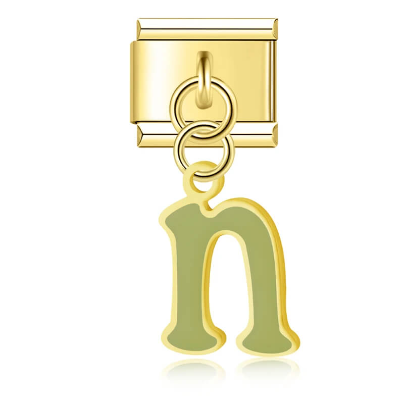 Charm Pendant Colorful Gold Initials - Blisca®