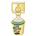 Charm Pendant Life Begins After Coffee - Blisca®