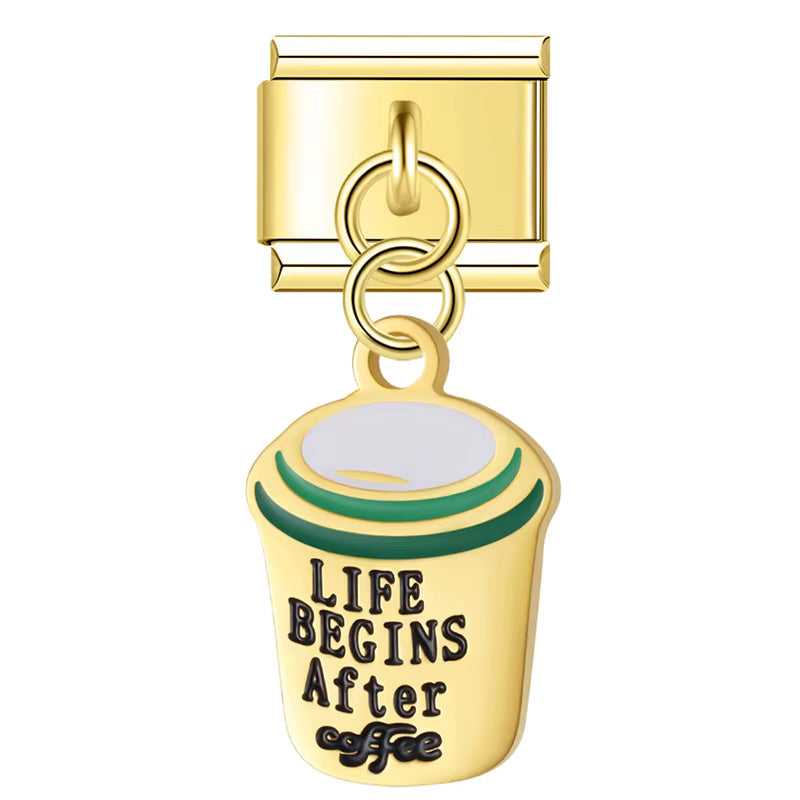 Charm Pendant Life Begins After Coffee - Blisca®