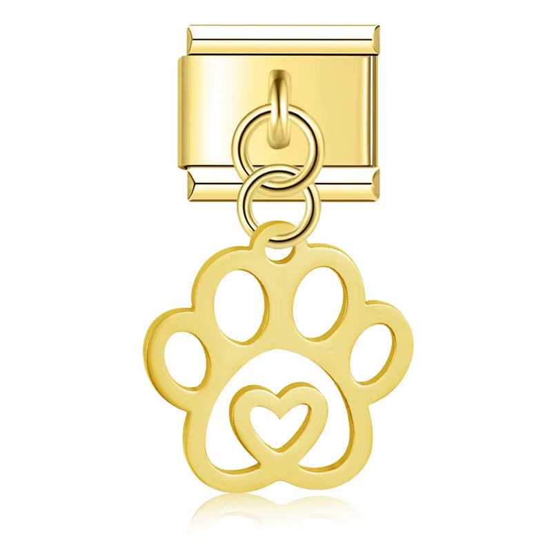 Charm Pendant Patinha Love Gold - Blisca®