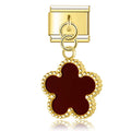 Charm Pendant Trevo Marrom Gold - Blisca®