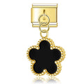 Charm Pendant Trevo Preto Gold - Blisca®