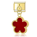 Charm Pendant Trevo Vermelho Gold - Blisca®