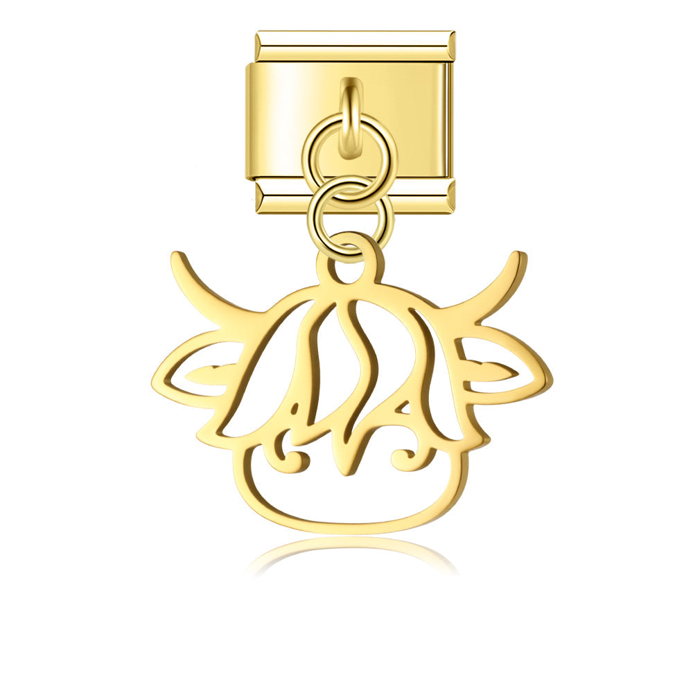 Charm Pendant Vaquinha Gold - Blisca®