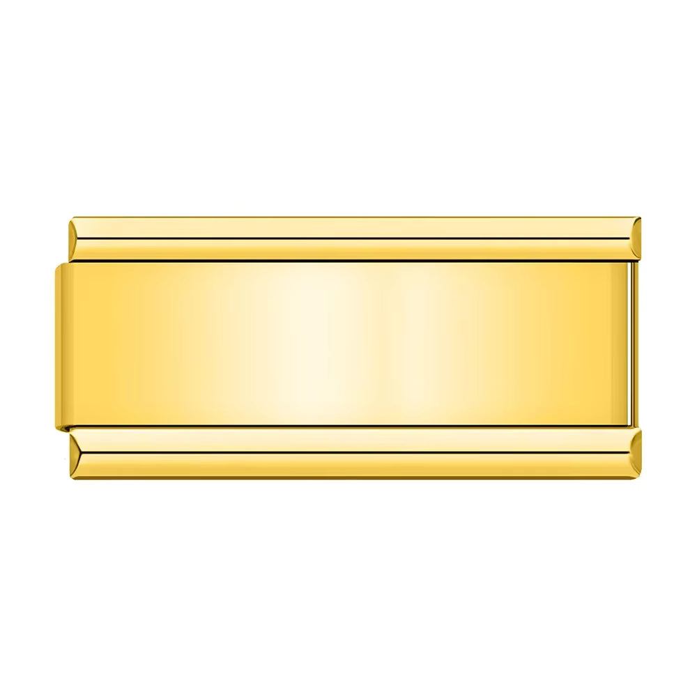 Charm Plaquinha Liso Gold - Blisca®