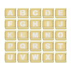 Charm Iniciais Dourado com Glitter - Blisca®