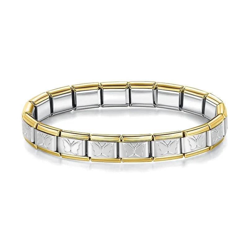 Pulseira Italiana de Charm Butterfly Silver Line