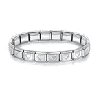 Pulseira Italiana de Charm Coração Vazado