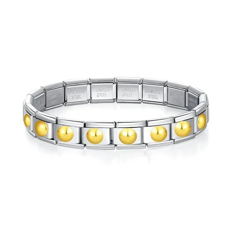 Pulseira Italiana de Charm Esfera Gold