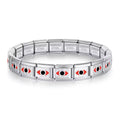 Pulseira Italiana de Charm Olho Grego Red