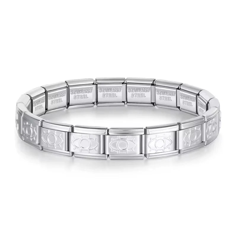 Pulseira Italiana de Charm Olho Grego
