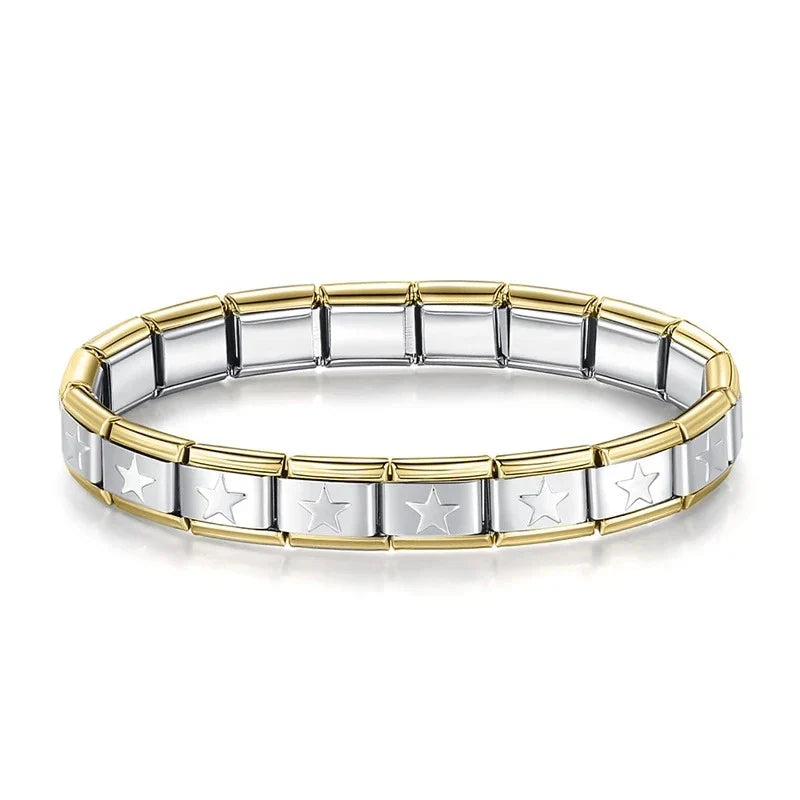 Pulseira Italiana de Charm Star Silver Line