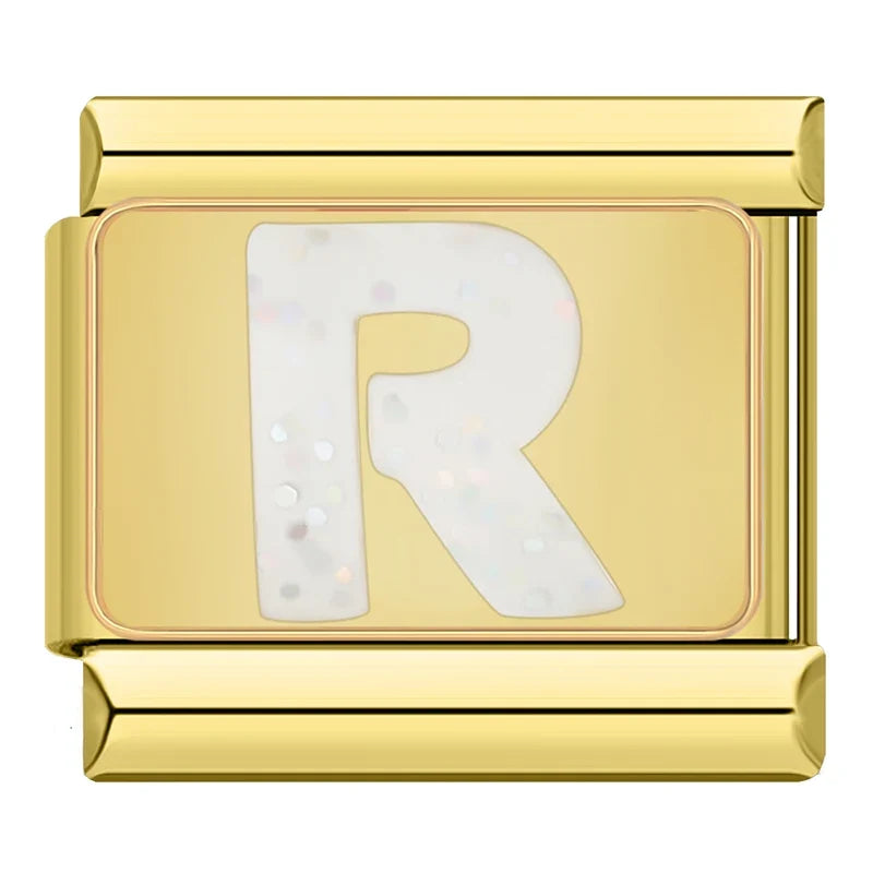 Charm Gold Glitter Initials - Blisca®