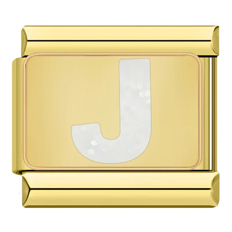 Charm Gold Glitter Initials - Blisca®
