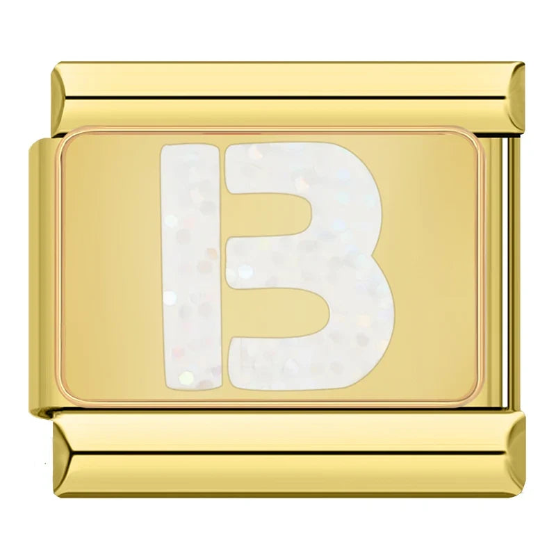 Charm Gold Glitter Initials - Blisca®