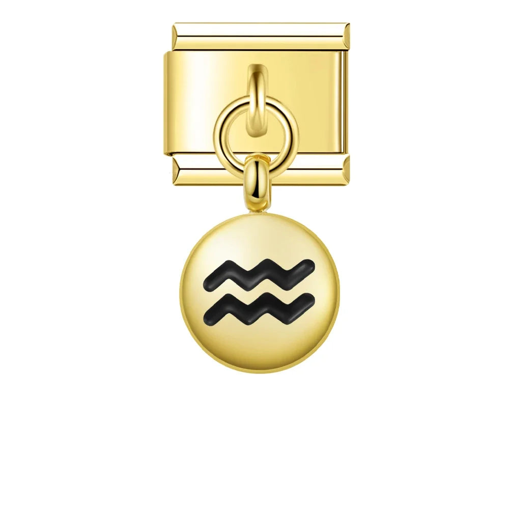 Charm Pendant Signos Circle Gold - Blisca®