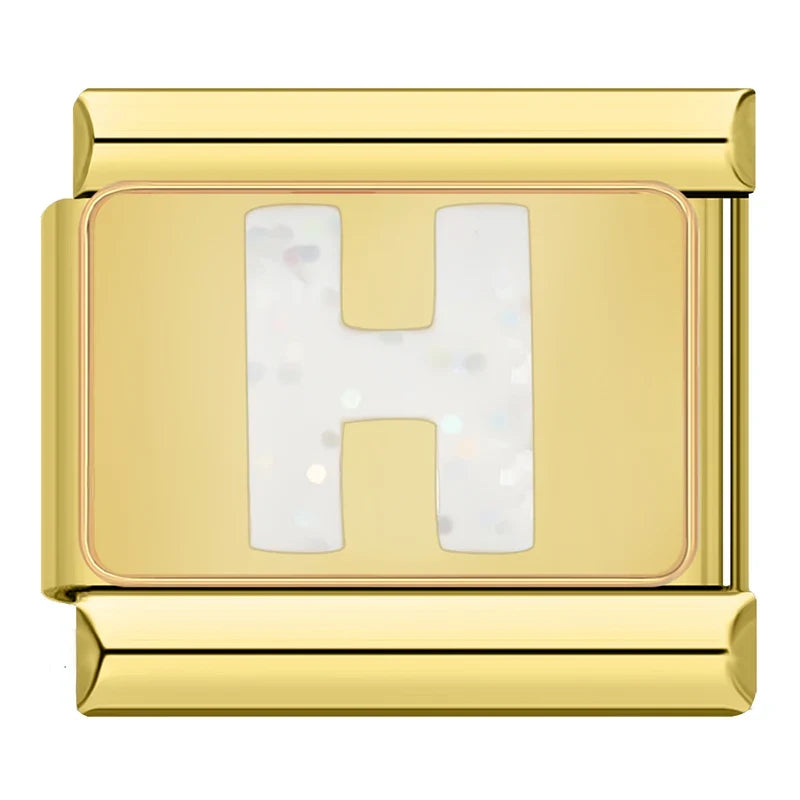 Charm Gold Glitter Initials - Blisca®