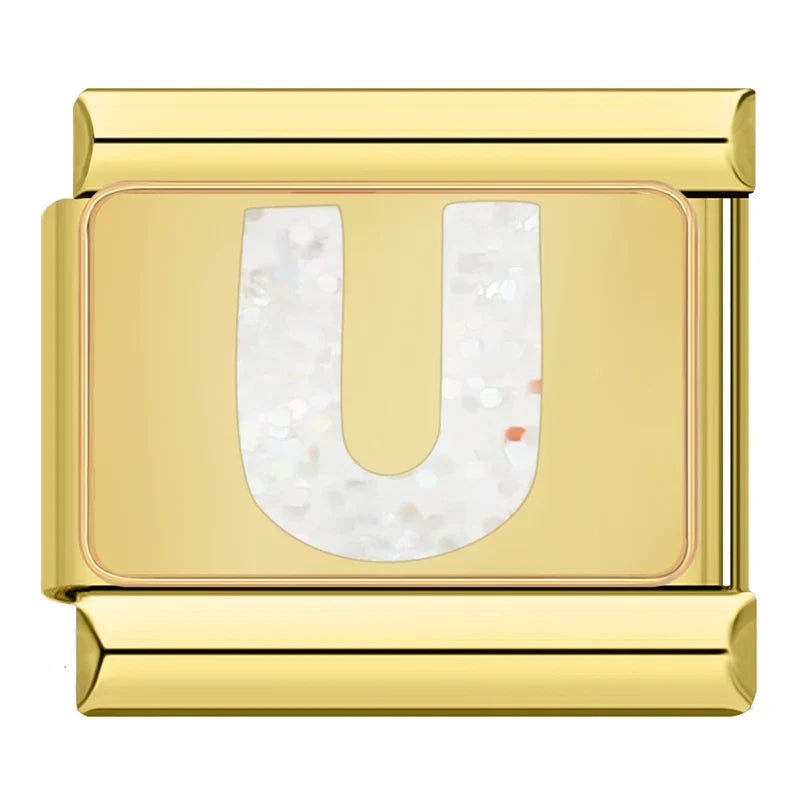 Charm Gold Glitter Initials - Blisca®