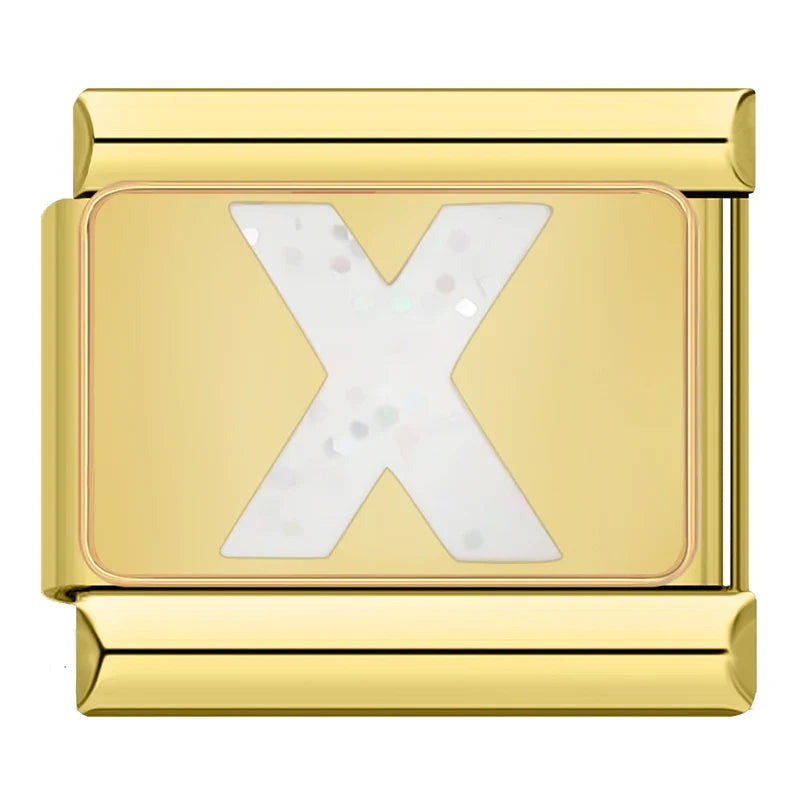 Charm Gold Glitter Initials - Blisca®