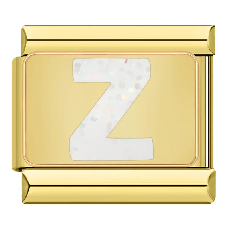 Charm Gold Glitter Initials - Blisca®