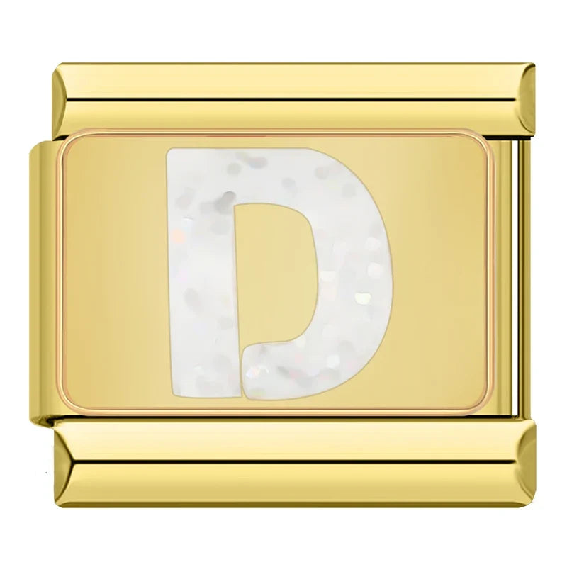 Charm Gold Glitter Initials - Blisca®
