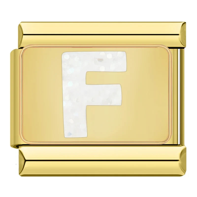 Charm Gold Glitter Initials - Blisca®
